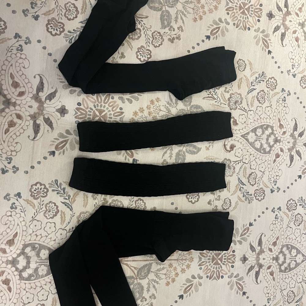 Black Tights and leg warmers bundle XS